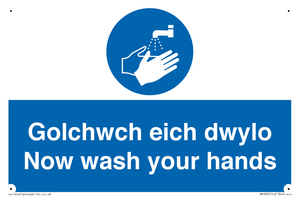 golchwch eich dwylo